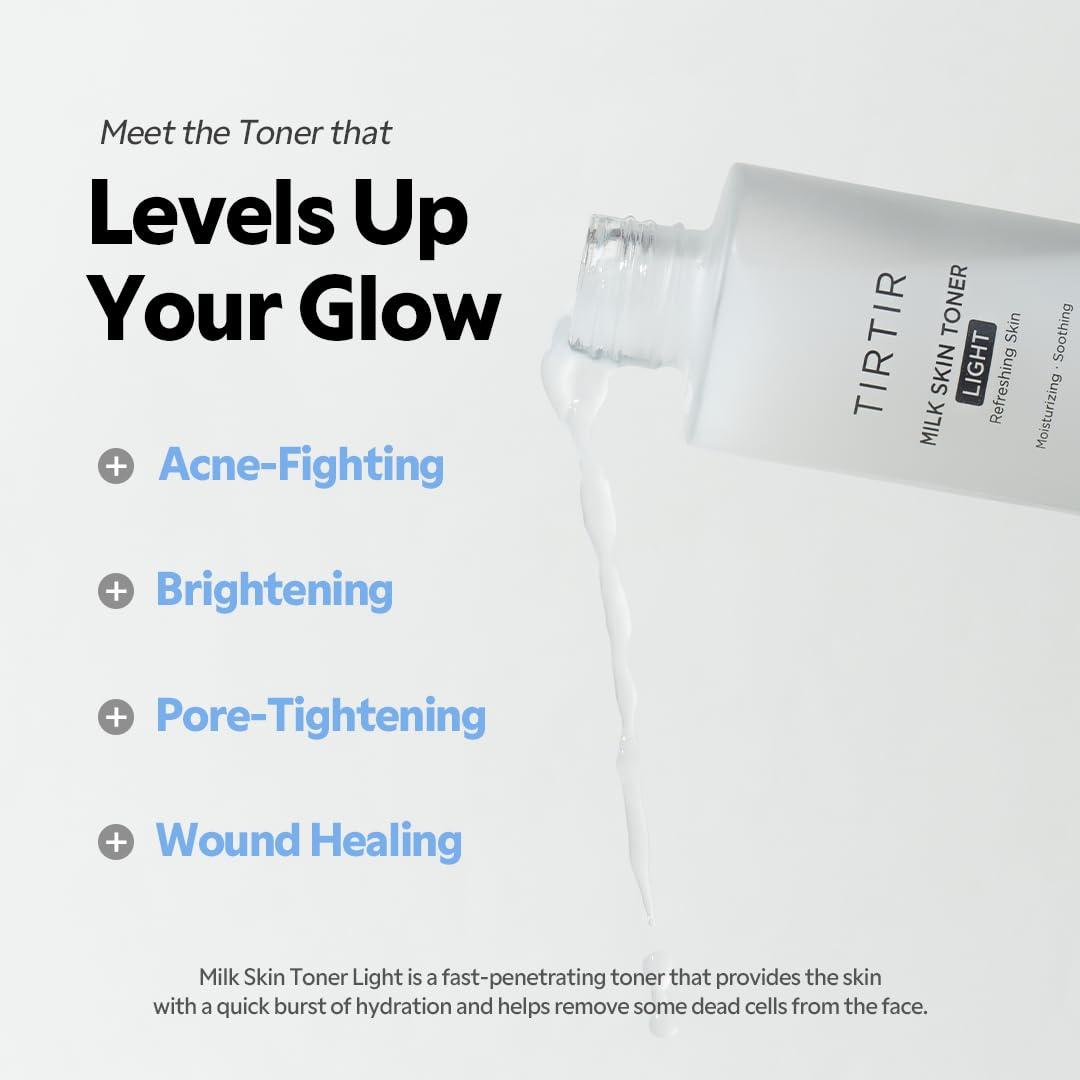 Textura ligera de TIRTIR Toner Light que se absorbe rápidamente.
