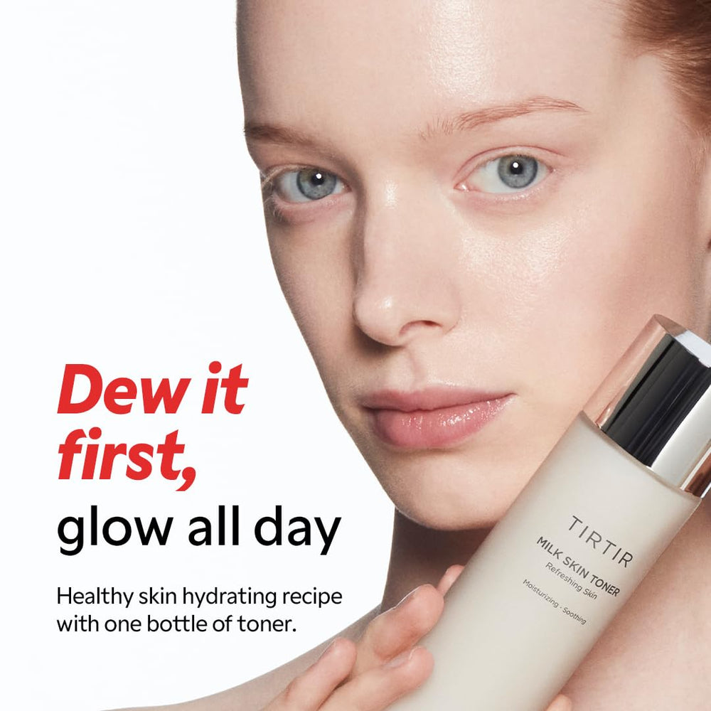 TIRTIR Milk Skin Toner, textura cremosa para una hidratación suave en uso diario.