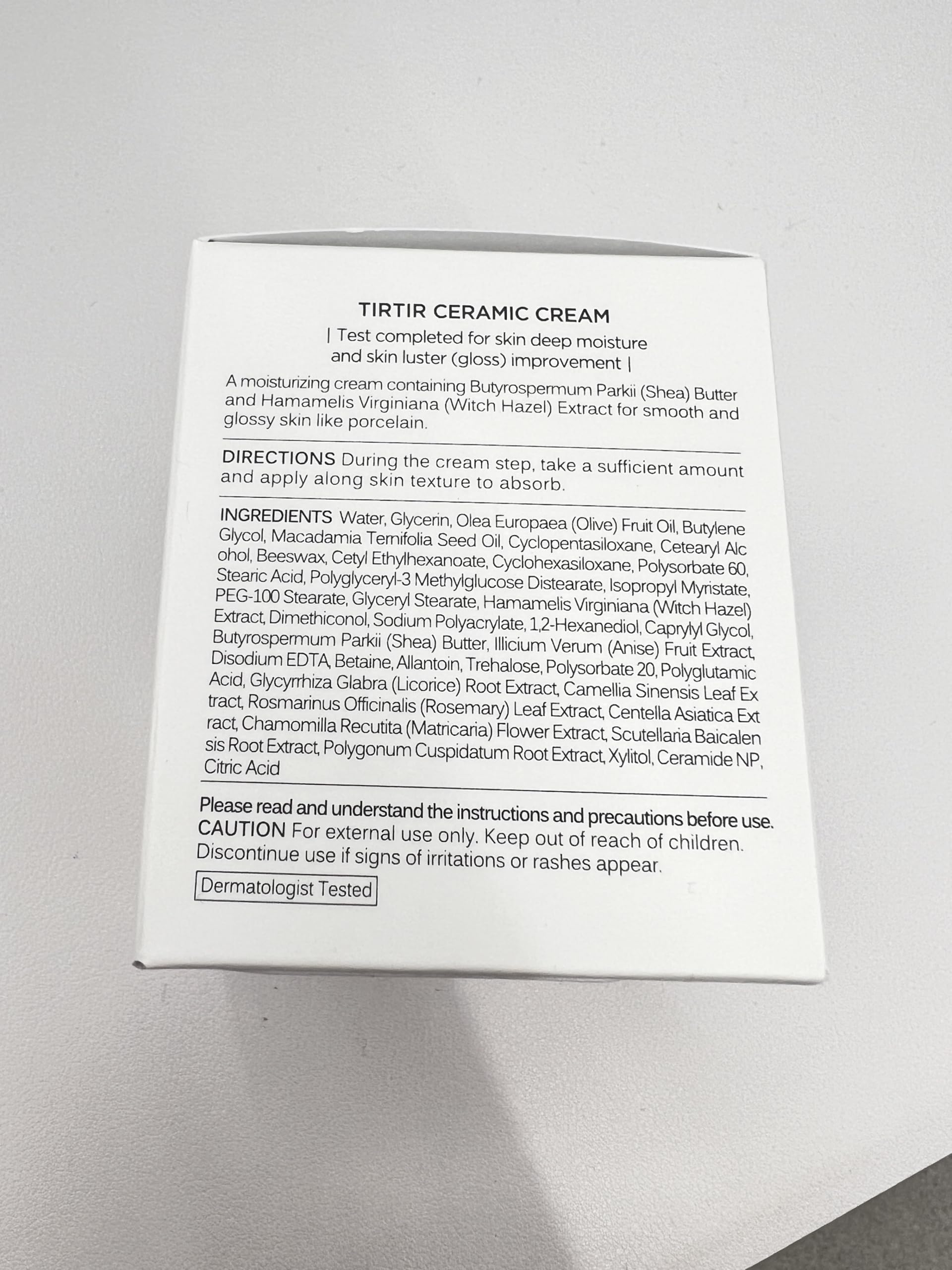 TIRTIR Natural Ceramide Cream glass-skin effect hints at dewy, healthy-looking skin.
