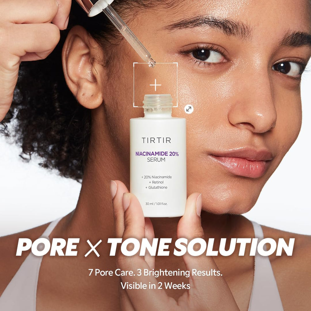 TIRTIR Niacinamide 20% Serum dropper applying formula for even skin tone