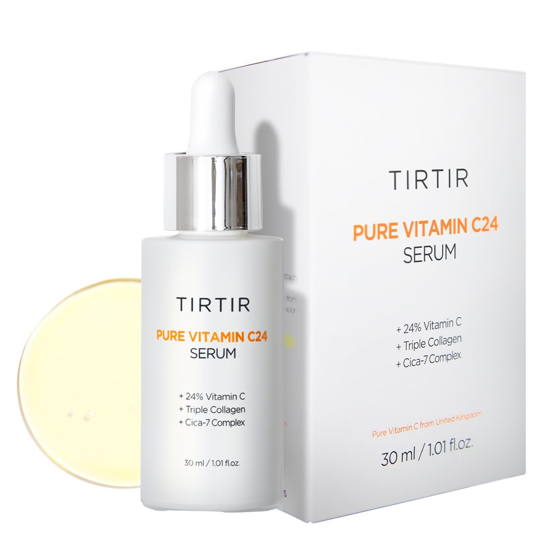 TIRTIR Pure Vitamin C serum bottle shows brightening potential.