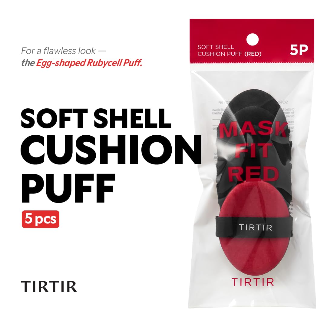 TIRTIR Soft-shell Cushion Puff in hand offers precise control during application