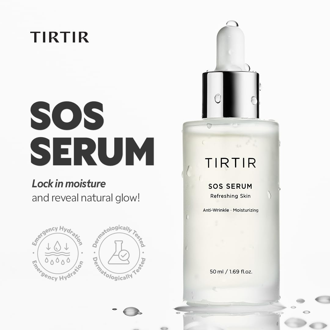 TIRTIR SOS Serum with PGA ingredients highlighting deep hydration.
