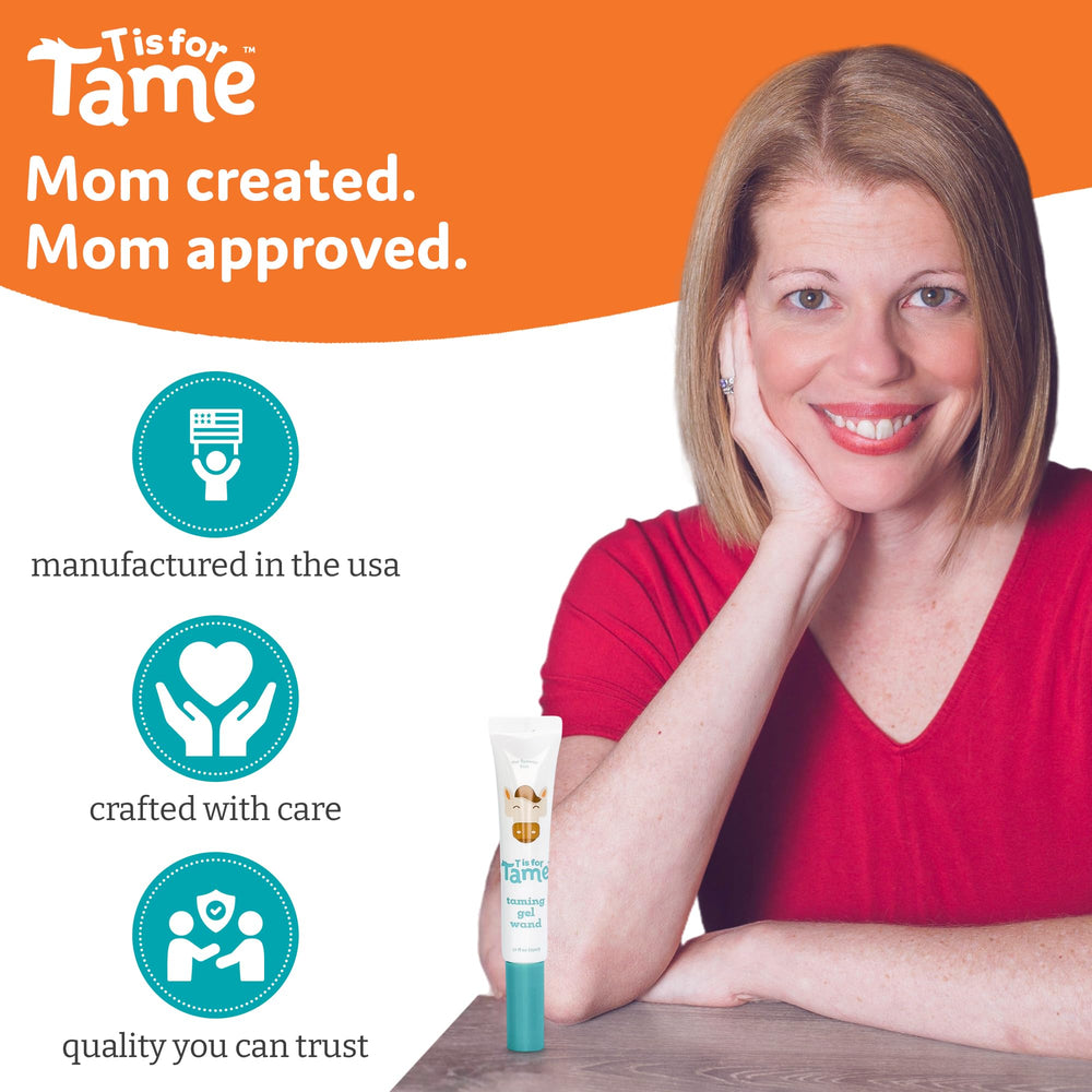 T is for Tame Alcohol-free formula keeps hair soft and manageable.