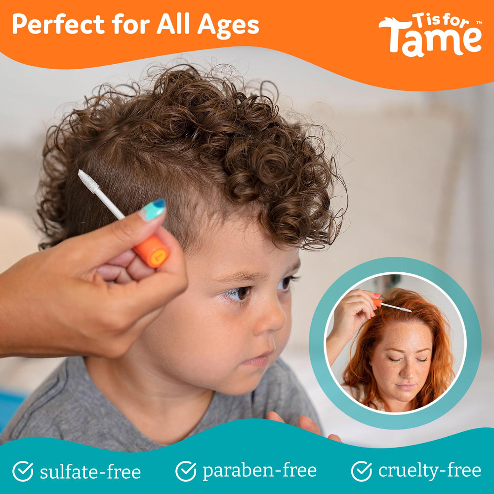 T is for Tame vegan cruelty-free kid care for gentle smoothing.