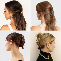 Tisenla mini gold claw clips offer secure hold for various hair textures.