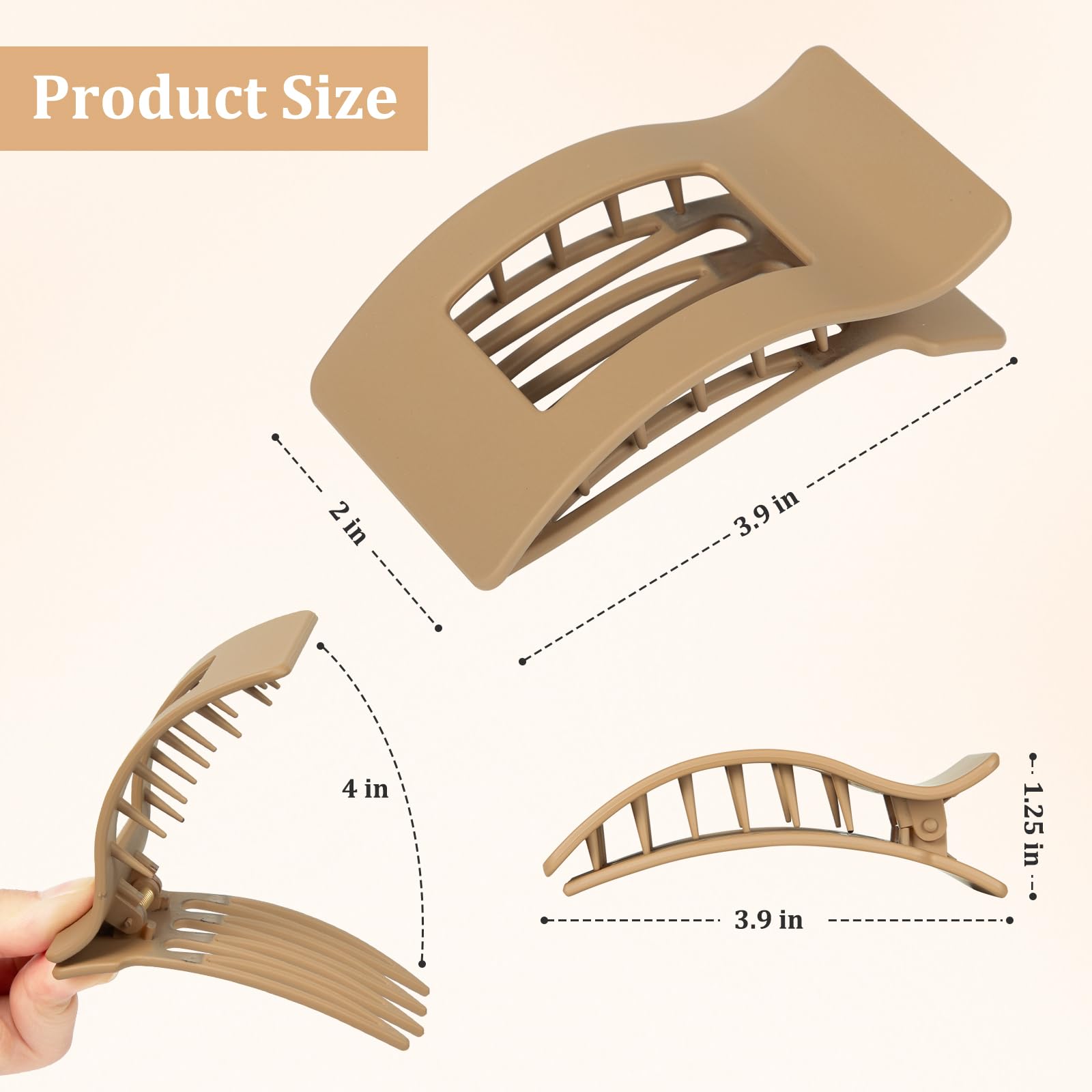 Pinza plana Tisenla chocolate para peinados sin tirones.