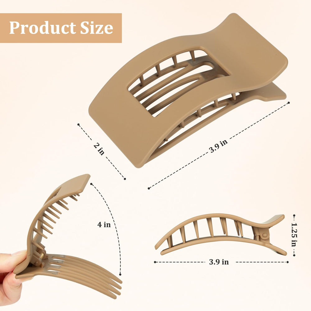 Pinza plana Tisenla chocolate para peinados sin tirones.