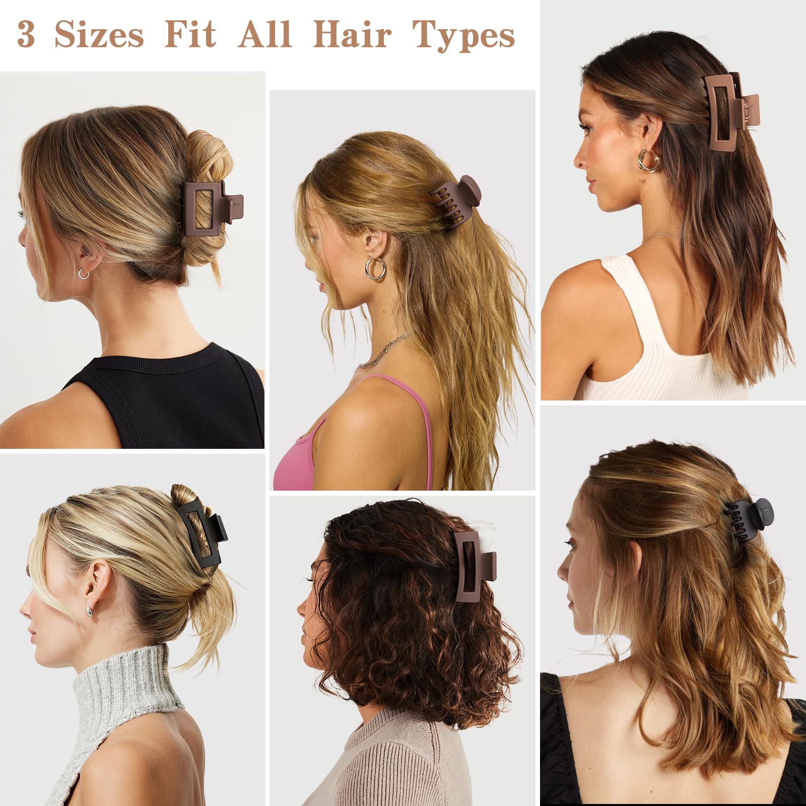 Pinzas Tisenla para cabello medianas, agarre firme para recogidos medios.