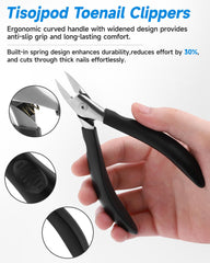 Tisojpod nail clippers with slim tip for embedded nails.