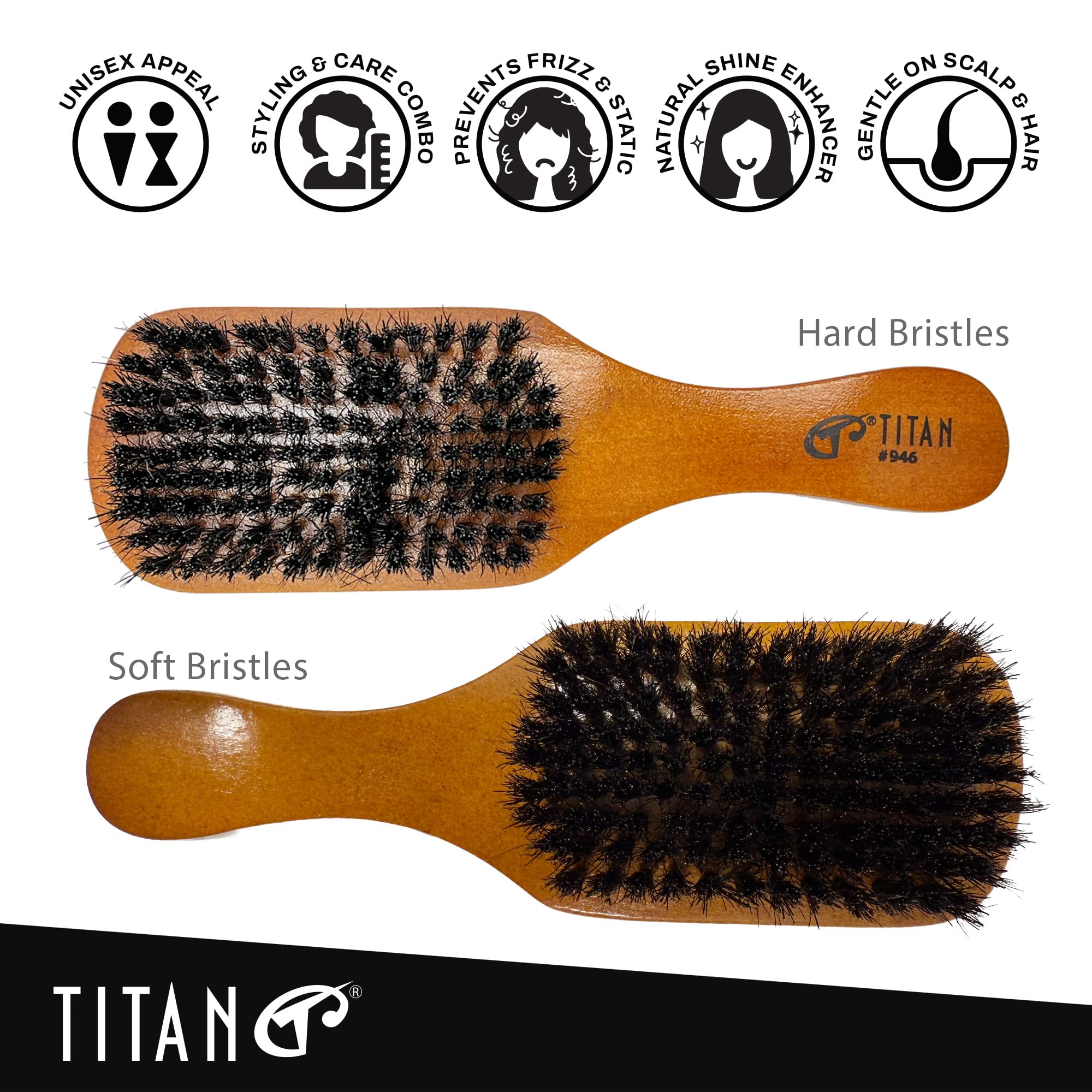 Titan brush shaping waves and fades for defined texture