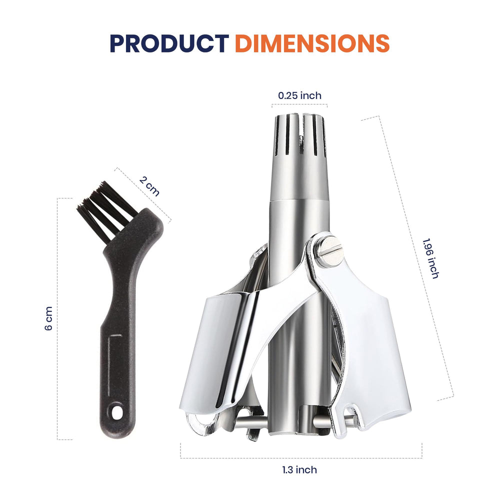Titan Luxe rounded blade tips protect sensitive skin during use.