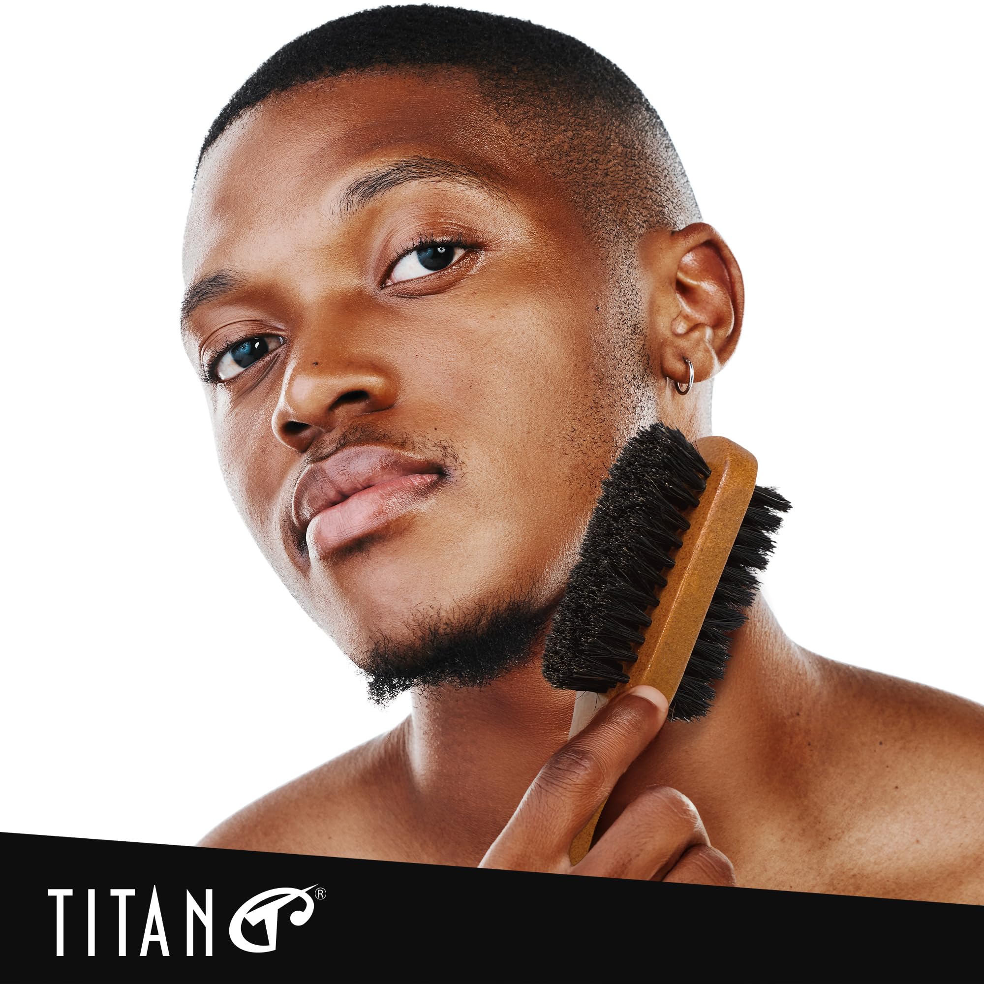 Titan natural boar bristles distribute scalp oils for softness