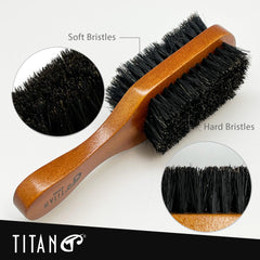 Titan wooden-handle close-up showing sturdy grip and natural finish