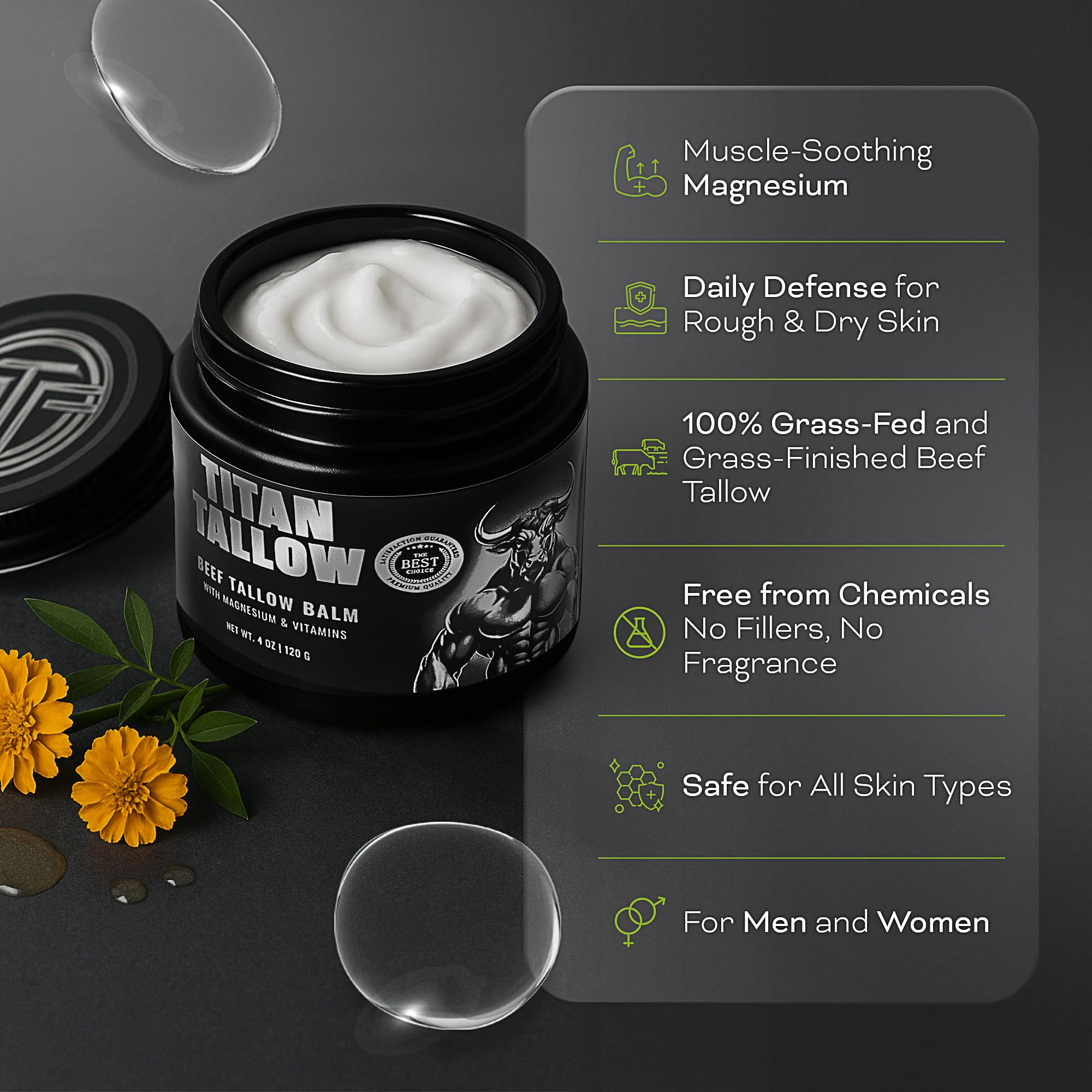 Lightweight, fast-absorbing texture leaves no greasy residue.