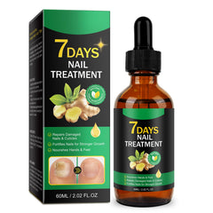 Tiuedu Ginger Nail Serum bottle showing plant-based formula for stronger nails.