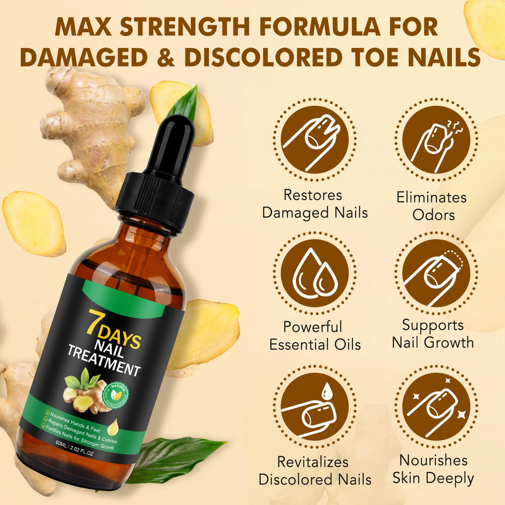 Tiuedu Ginger Nail Serum dropper image for easy daily use on nails.