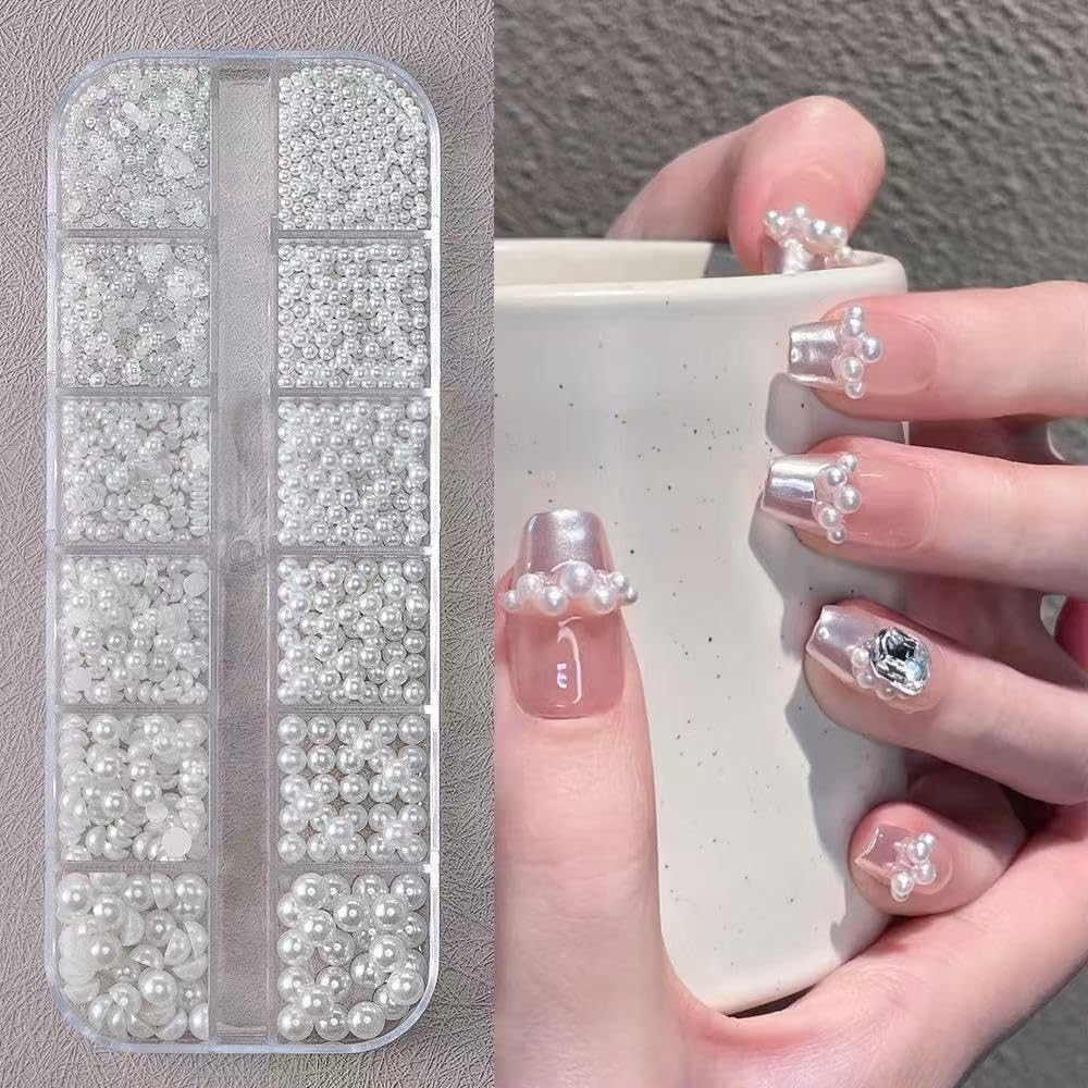 Tiwnefua 24Grid nail art tweezer for precise placement.