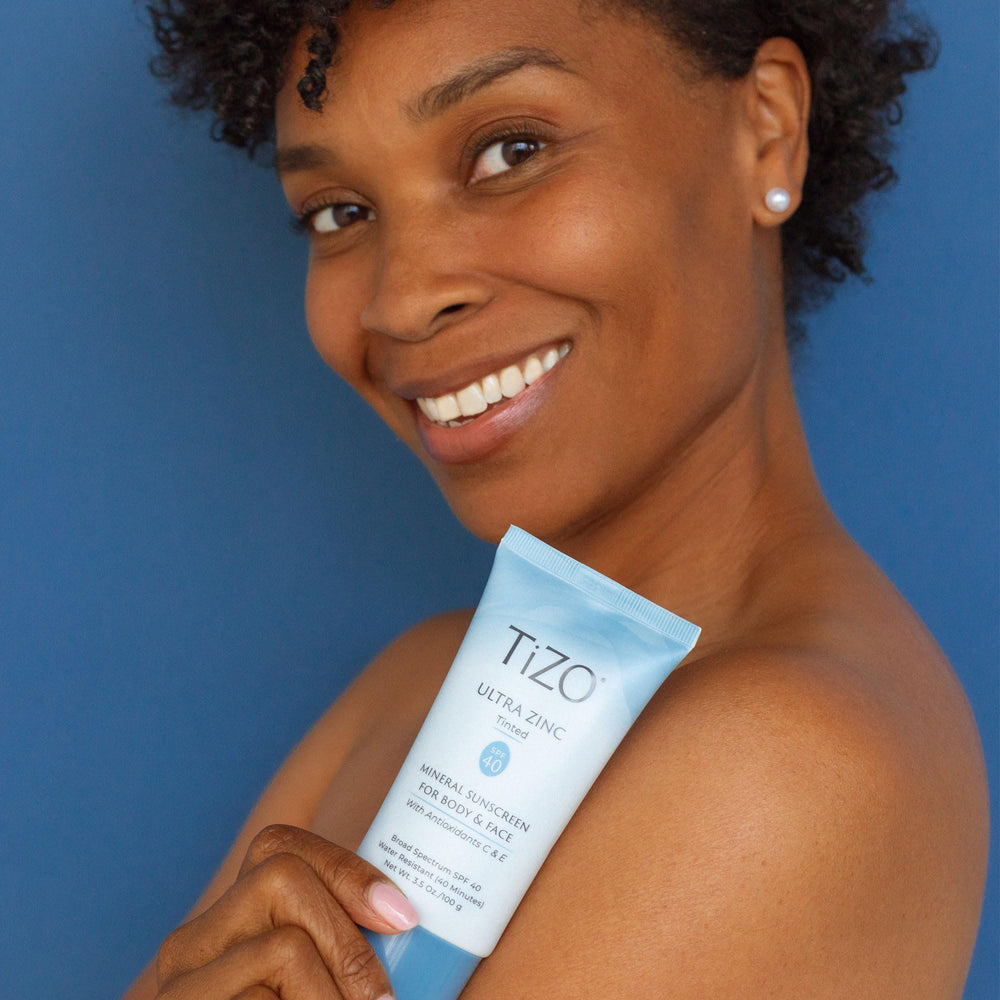 Creamy texture swatch demonstrates the dewy finish on skin