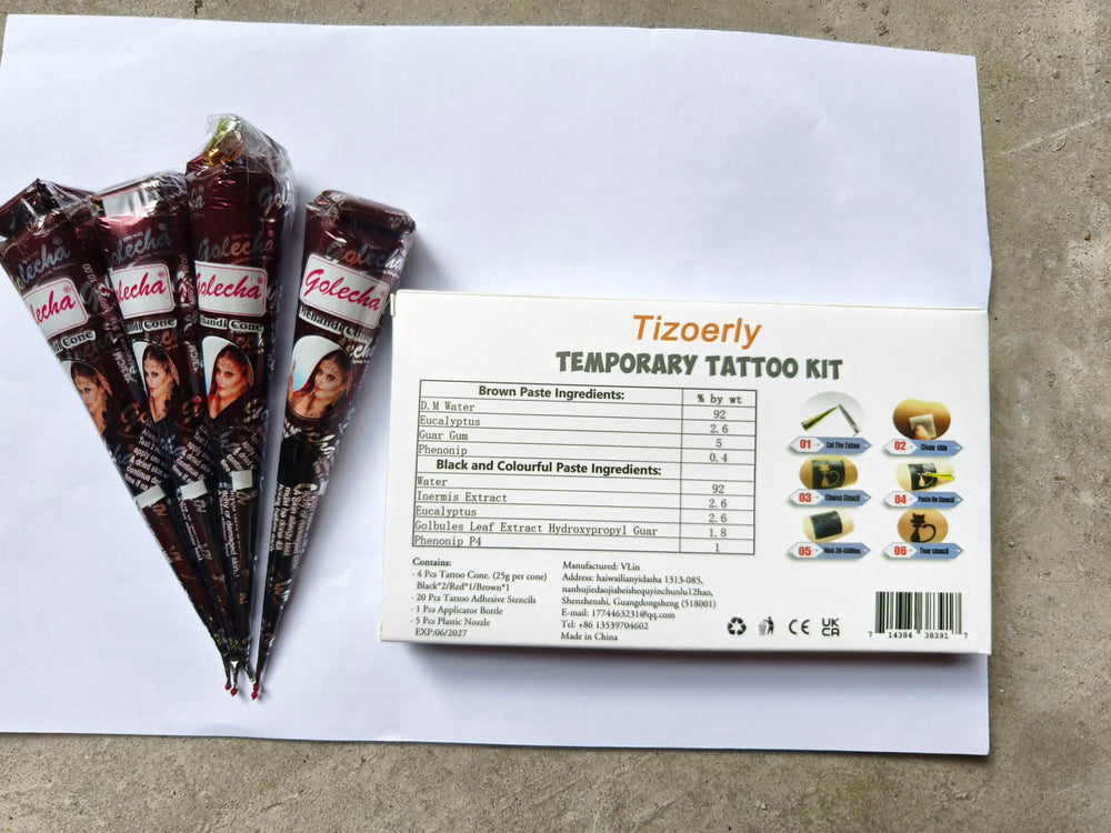 Tizoerly kit box showcases all included components for quick setup.