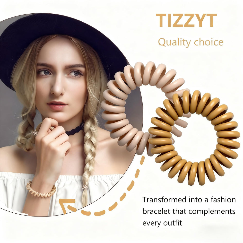 TIZZYT daily-wear hair ties ideal for work, sport, and travel.