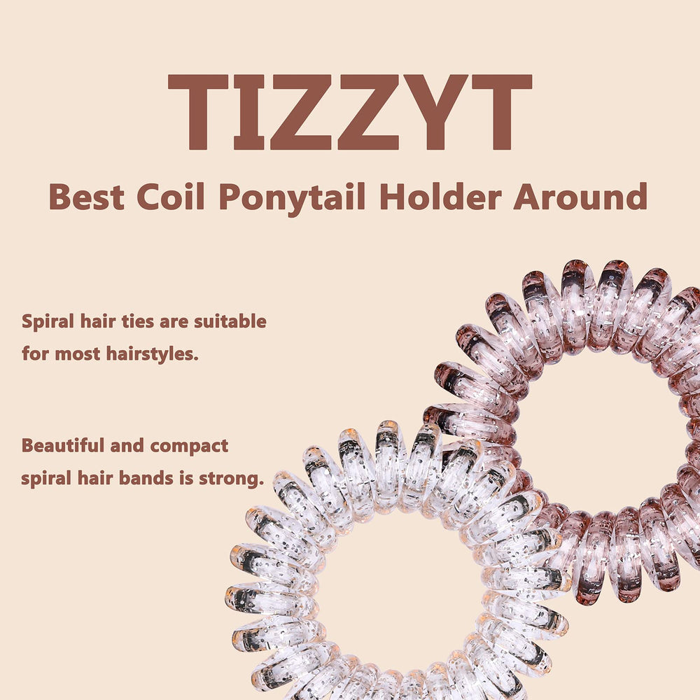 Close-up of TIZZYT coil highlighting creaseless, dent-free grip.