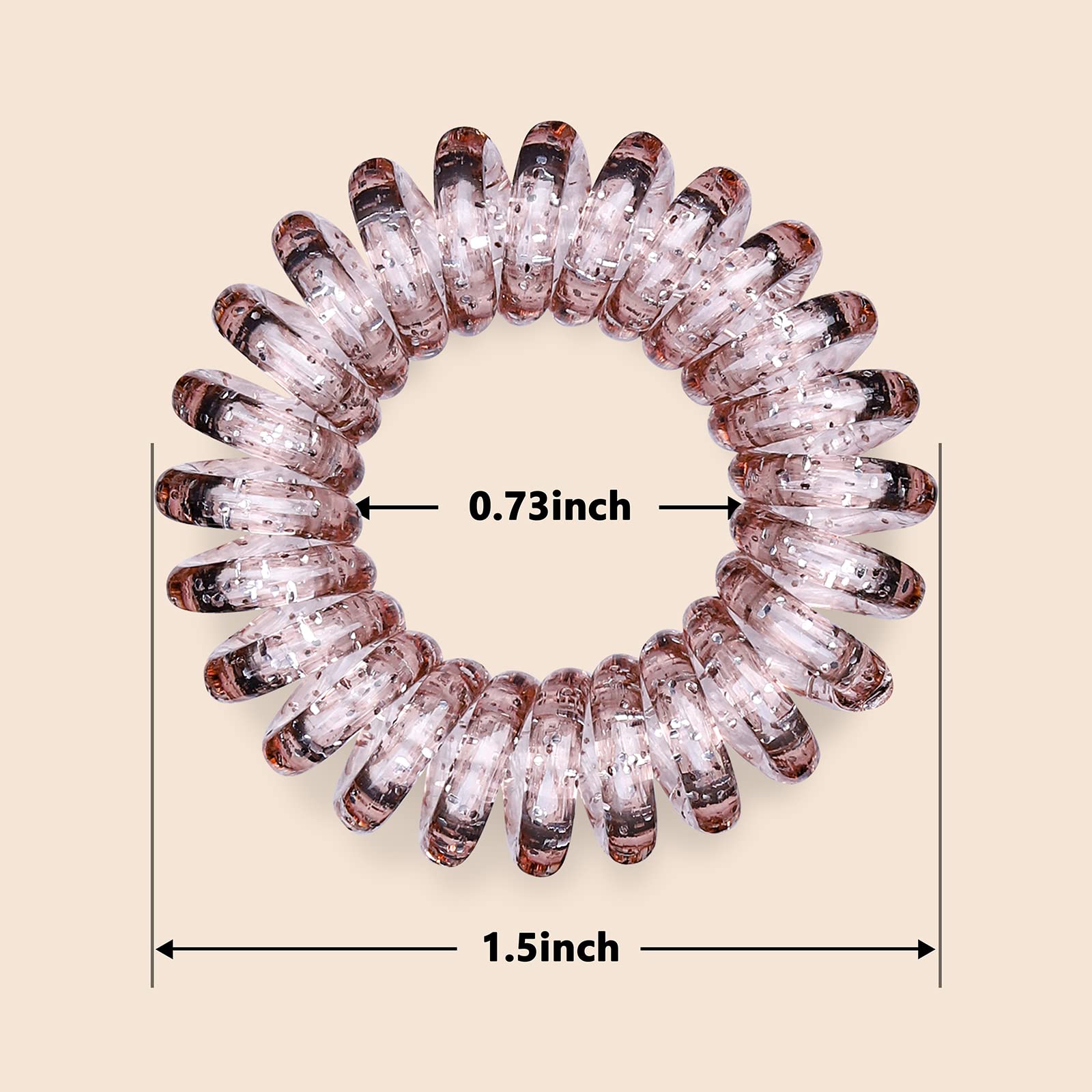 Gift-ready packaging for TIZZYT spiral hair ties.