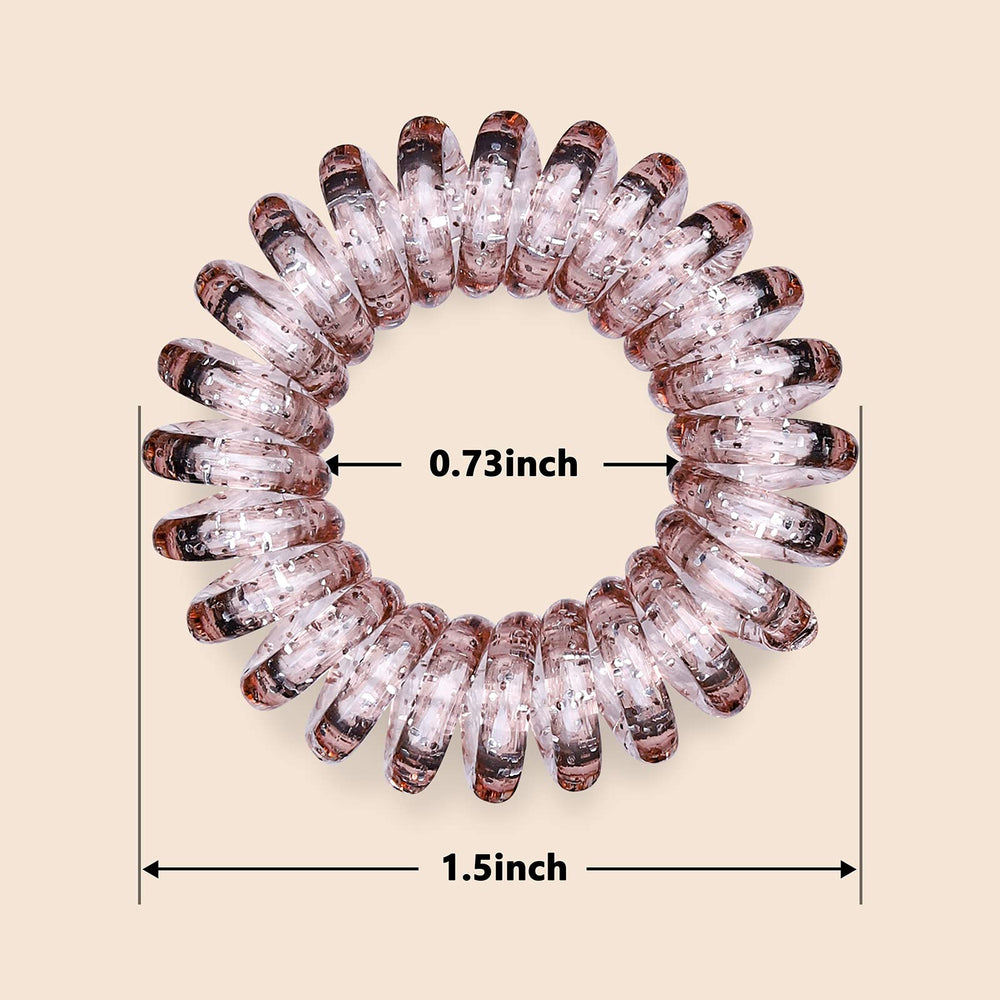 Gift-ready packaging for TIZZYT spiral hair ties.