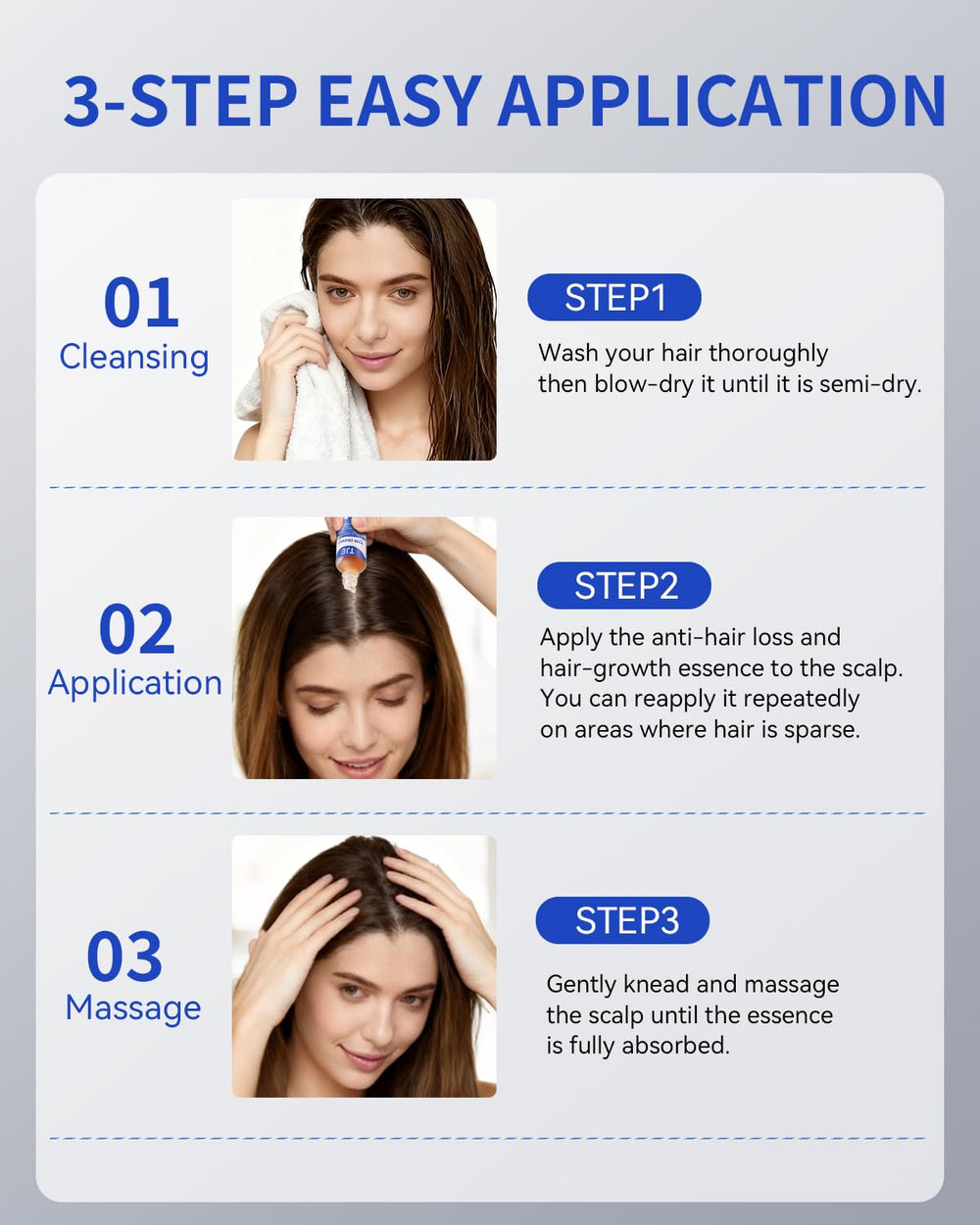 Cabello brillante y suave tras uso de serum sin residuos