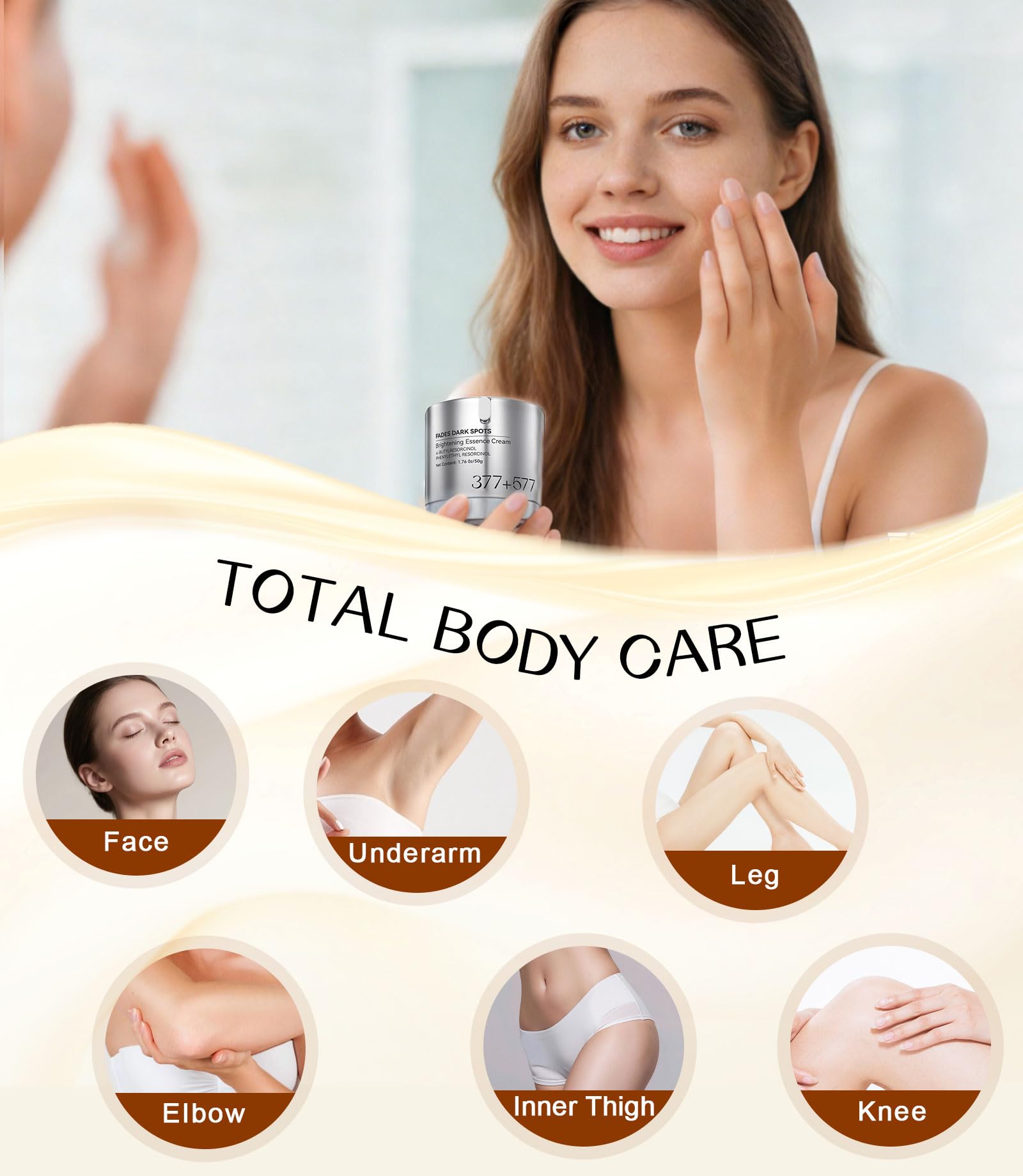 Packaging box and bottle display for TJE gift-ready skincare.