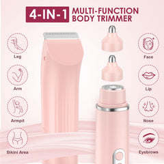 TJJFMM 4-in-1 bikini trimmer facial head for precise facial shaving