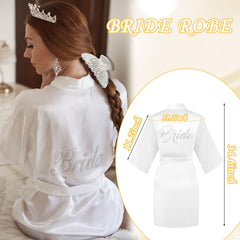 Tkifoda rhinestone bridal hair clip adds sparkle to a wedding look