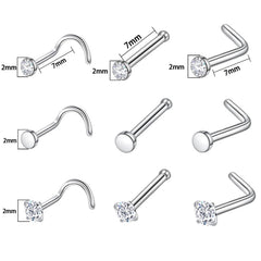 TKKUY anillos ombligo 14G en acero inoxidable