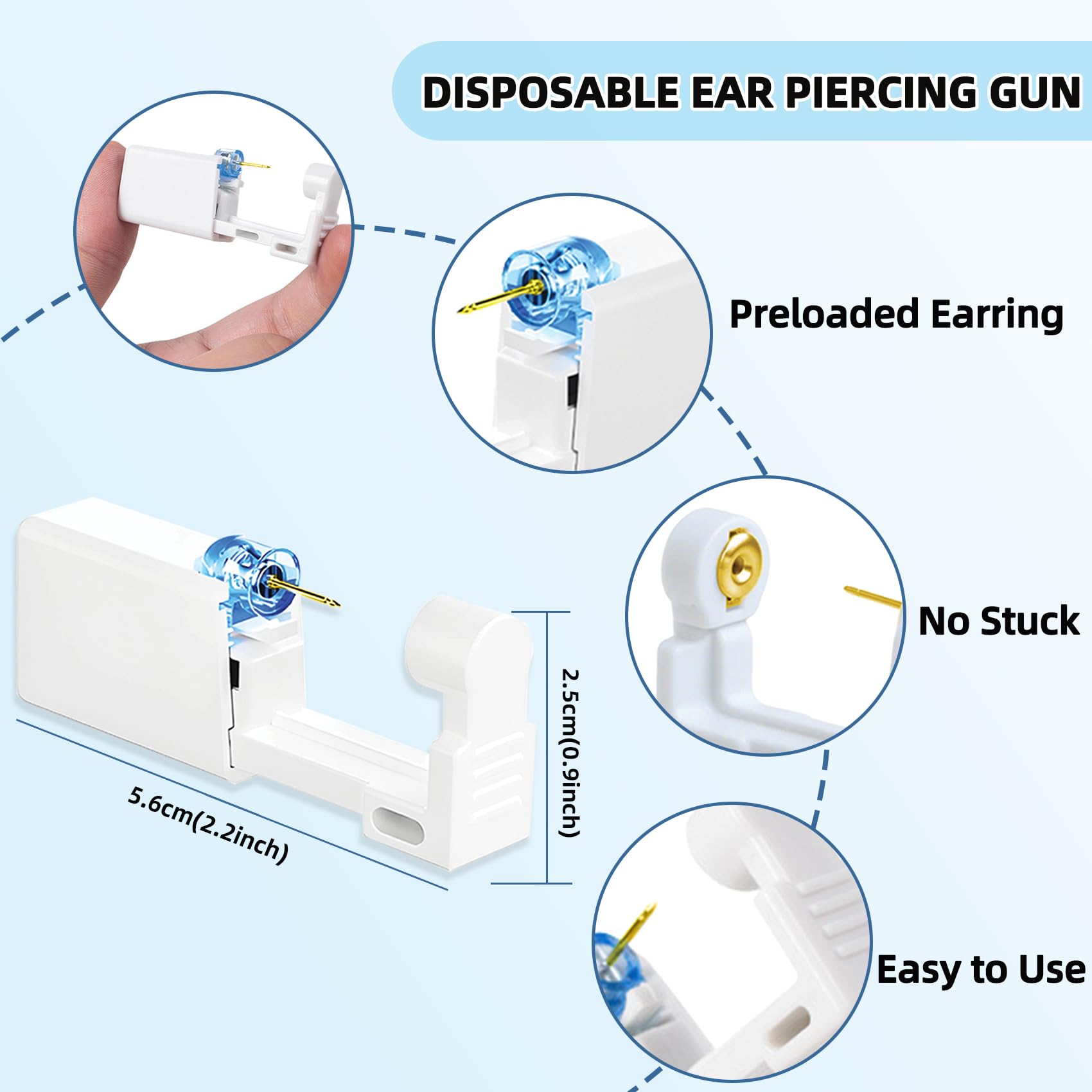 TKKUY arete zirconia 3mm, configuración 6 garras para ajuste duradero.