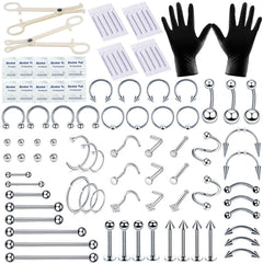 Kit TKKUY de perforación con 94 piezas en acero inoxidable para uso profesional