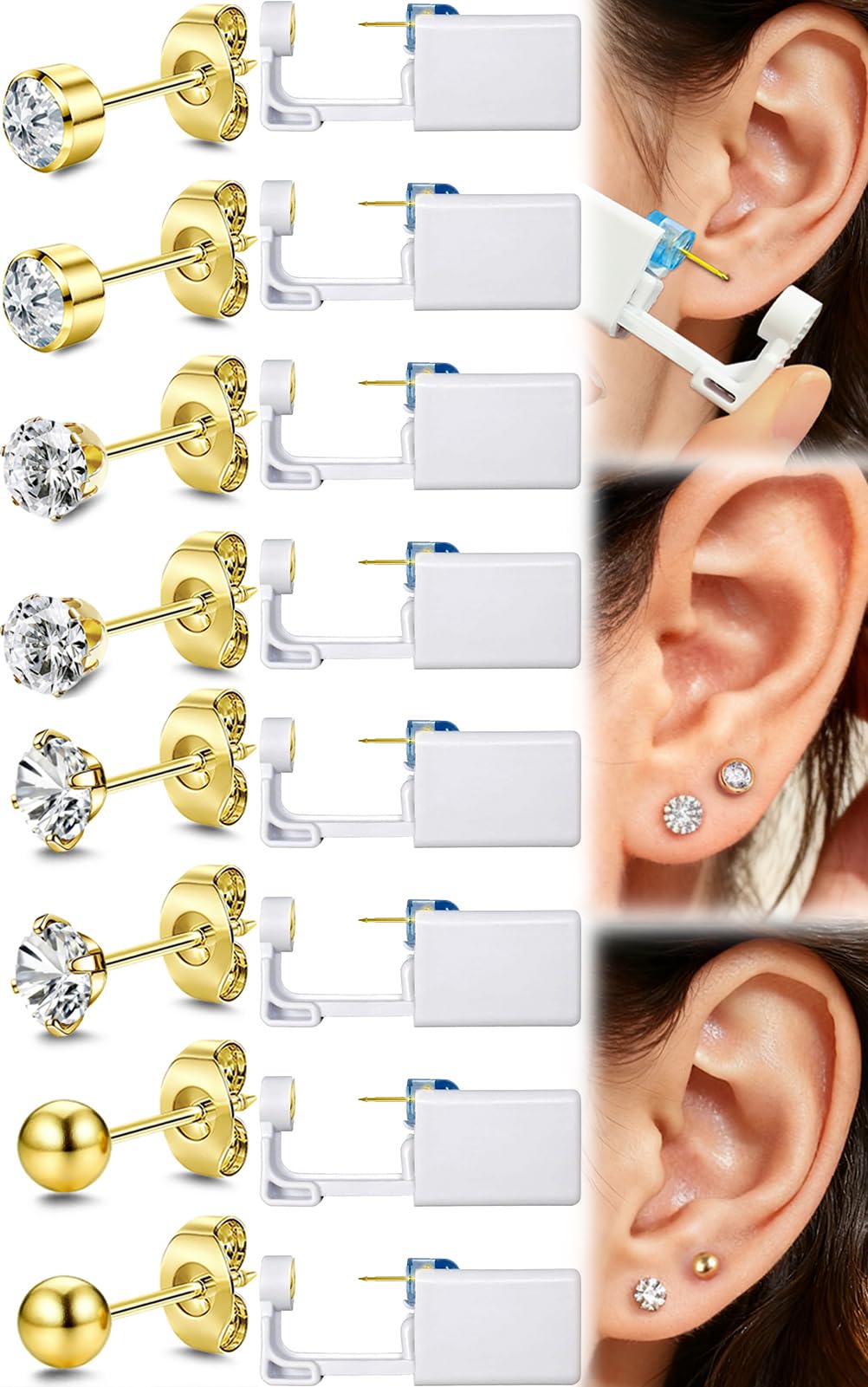 TKKUY kit perforación oreja 24 piezas, solución completa para principiantes.