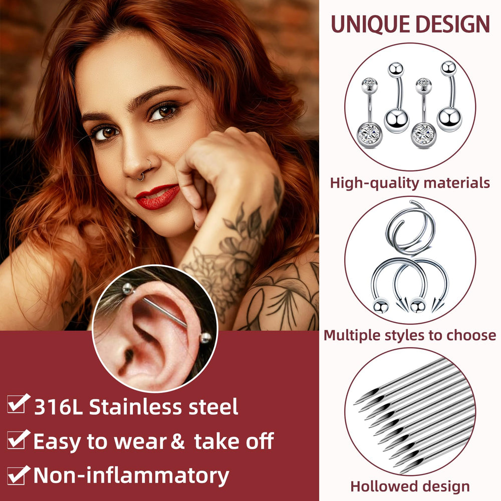 Piercing TKKUY para lengua, materiales duraderos y seguros.