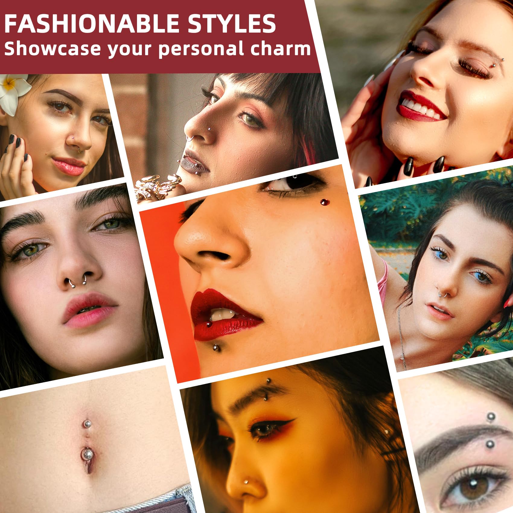 Kit de piercing TKKUY, 10 paños de limpieza para higiene entre usos.