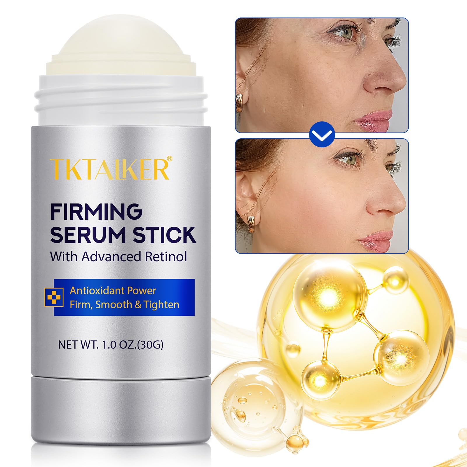 TKTALKER Antioxidant-Peptide formula close-up highlighting nourishing ingredients.