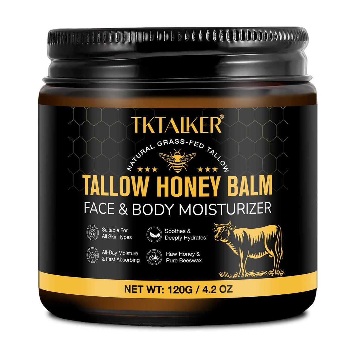 TKTALKER Tallow para rostro, hidratación suave para piel sensible.