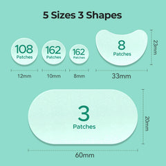 TKTK 8 mm patches target small blemishes on cheeks and forehead.