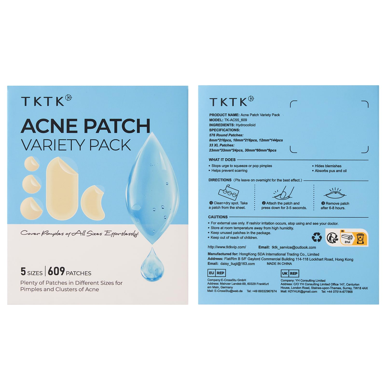 Parches TKTK 609 en gran lote para brotes variados