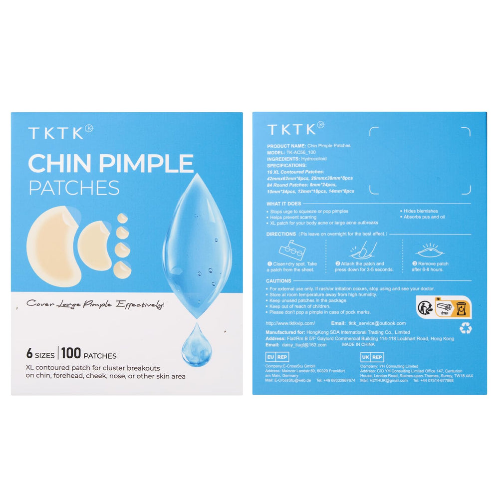 TKTK overnight-use patches stay secure on chin and jawline through sleep.