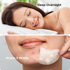 TKTK large half-moon patch 38x26mm fits jawline and cheek contours.