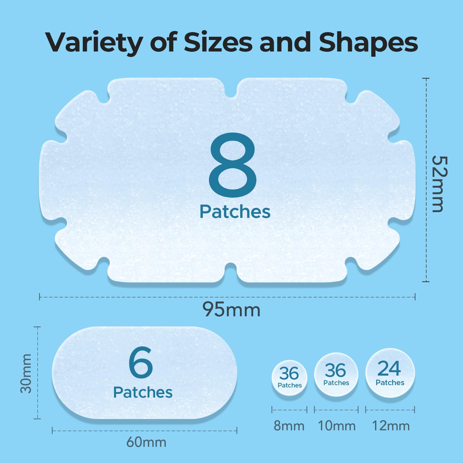 TKTK five-sizes pack provides versatile coverage for different spots.