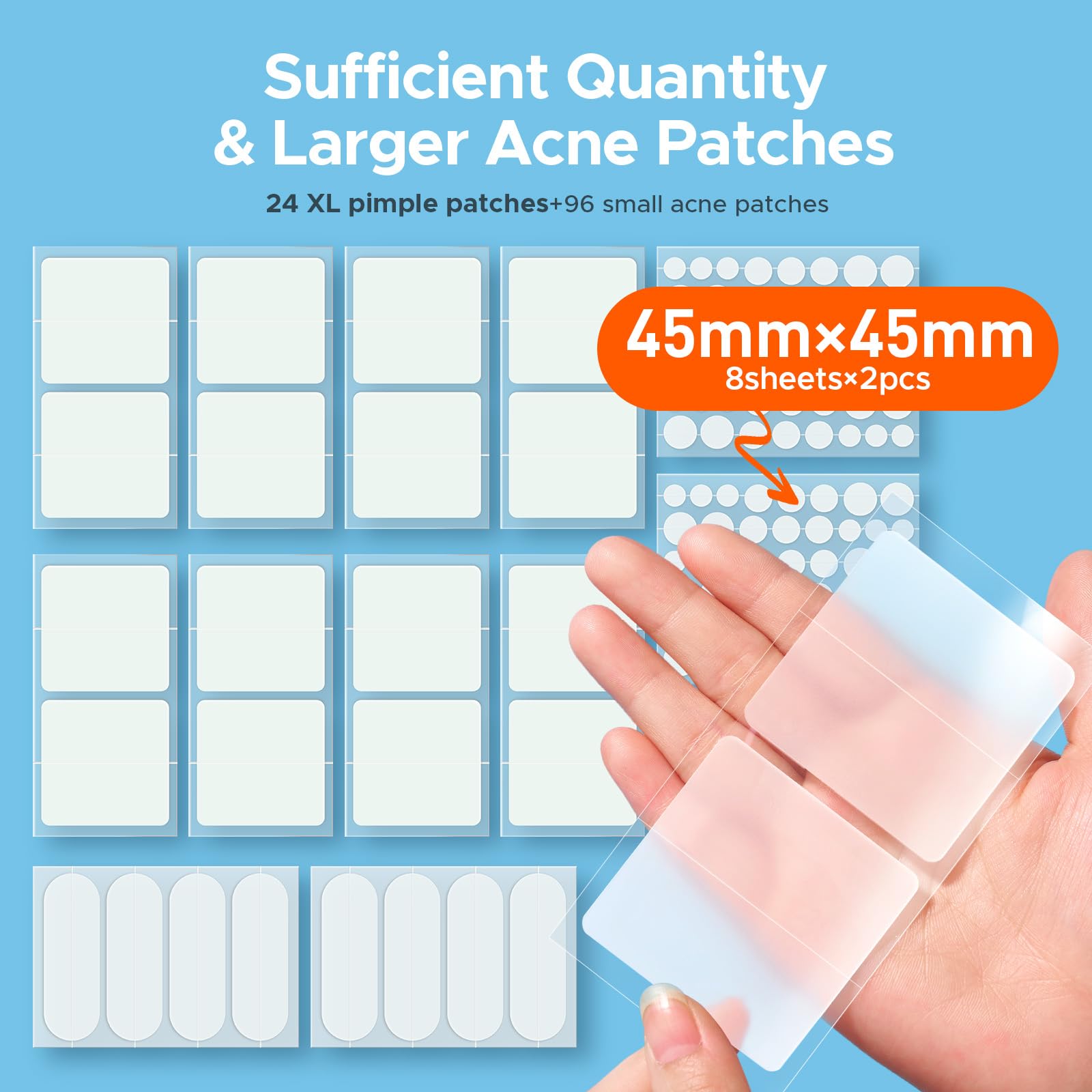 TKTK XL strip patch 60x20mm on back or chest for bigger areas