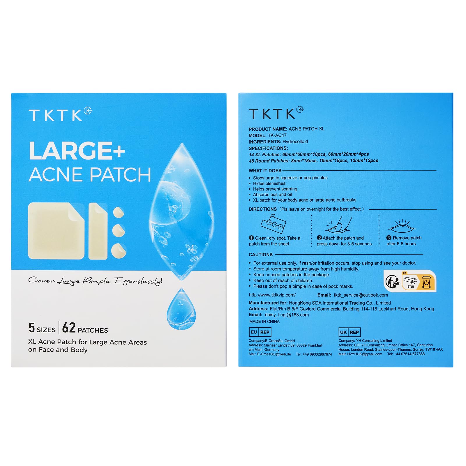 TKTK patches individually wrapped for on the go use