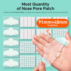 Parche nasal TKTK tamaño grande 60x20mm para poros.