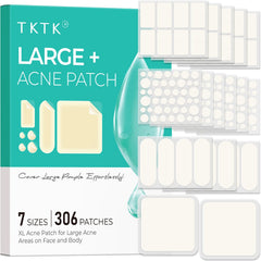 Parche TKTK para acné facial, cobertura precisa de 31x18mm.