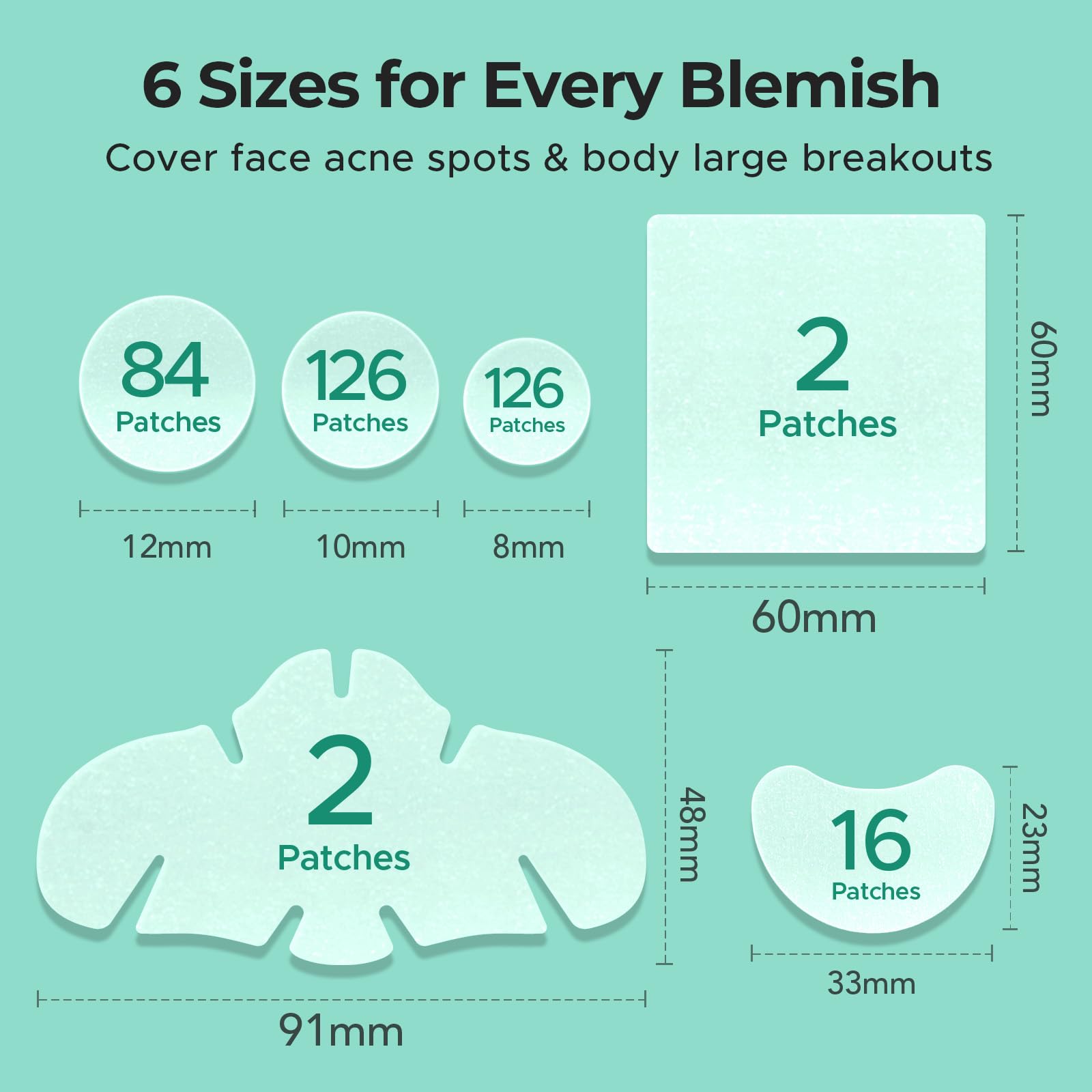 TKTK patch back/cheek 60x60mm covers larger breakouts